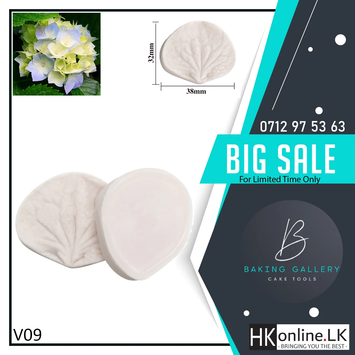 Hydrangea Flower Veiner V09 (High Quality)