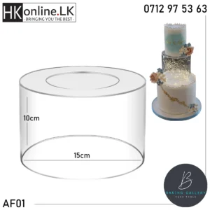 Acrylic Round Fillable Cake Tier 15 x 10cm